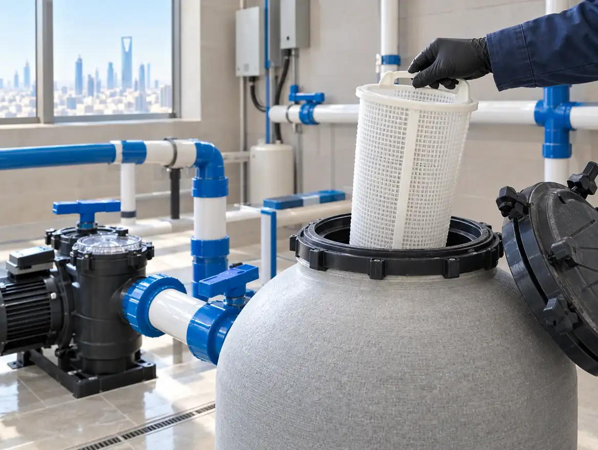Illustrative image for Pool filter maintenance