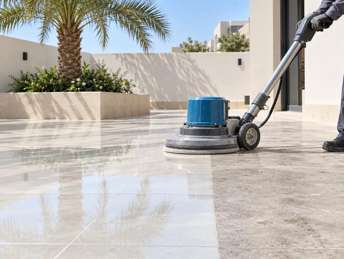 Illustrative image for Courtyard tile polishing